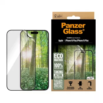 PanzerGlass ® ECO MATRIX näytönsuoja iPhone 16 Plus | 15 Plus | Ultra-Wide Fit