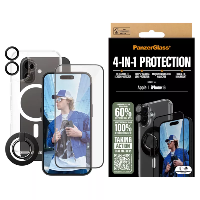 PanzerGlass 4-in-1 suojapaketti iPhone '24 6.1