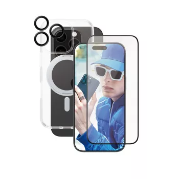 PanzerGlass CARE by ® Feature 3-in-1 Ceramic -paketti iPhone 16 Pro