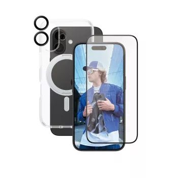 PanzerGlass CARE by ® Feature 3-in-1 Ceramic -paketti iPhone 16