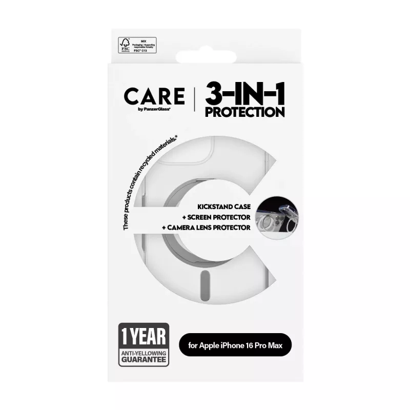 PanzerGlass CARE by ® Feature 3-in-1 keramiikkapaketti iPhone 16 Pro Max