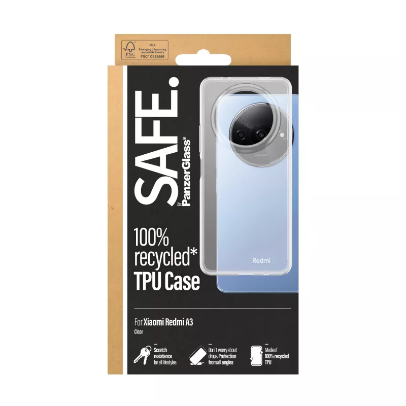 PanzerGlass SAFE. by ® TPU-kotelo läpinäkyvä Xiaomi Redmi A3
