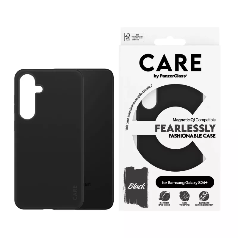 PanzerGlass CARE™ by ® kotelo musta Qi-yhteensopiva Samsung Galaxy S24+