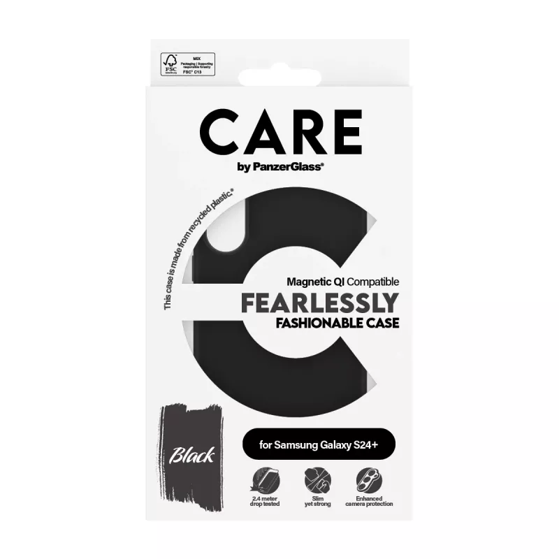 PanzerGlass CARE™ by ® kotelo musta Qi-yhteensopiva Samsung Galaxy S24+