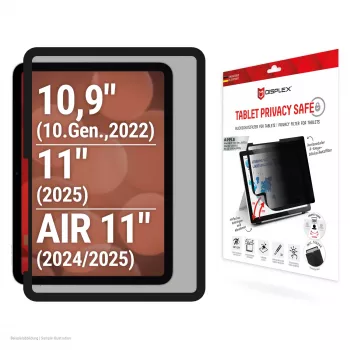 Displex TABLET PRIVACY SAFE irrotettava 2-suuntainen katkosuoja iPad 10,9