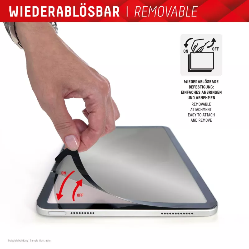 Displex TABLET PRIVACY SAFE irrotettava 2-suuntainen katkosuoja iPad Pro 13