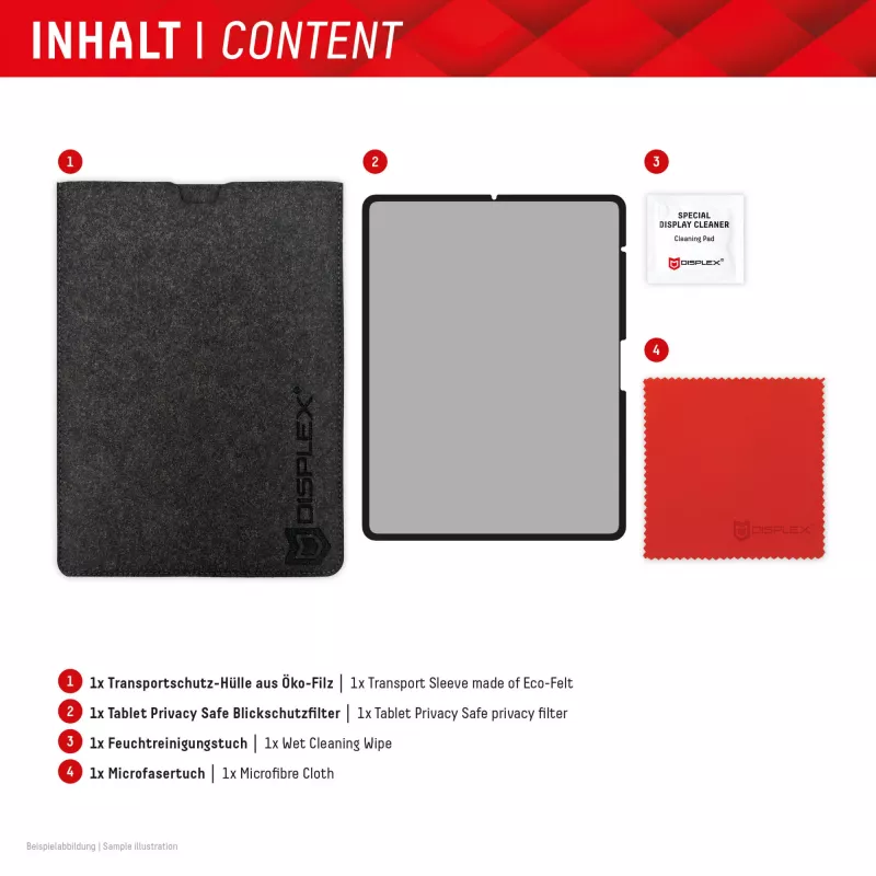 Displex TABLET PRIVACY SAFE irrotettava 2-suuntainen katkosuoja iPad Pro 13