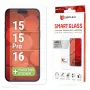 Displex Smart Glass (9H) Apple iPhone 15/15 Pro/16, asennustarra, särkymätön