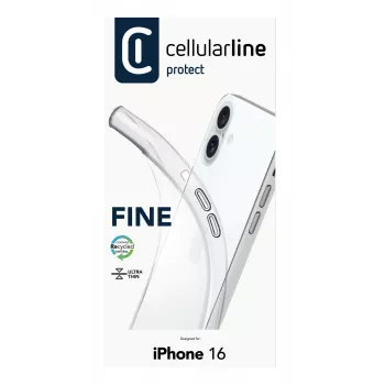Suojakotelo Cellularline FINECIPH16T läpinäkyvä iPhone 16 15,5 cm