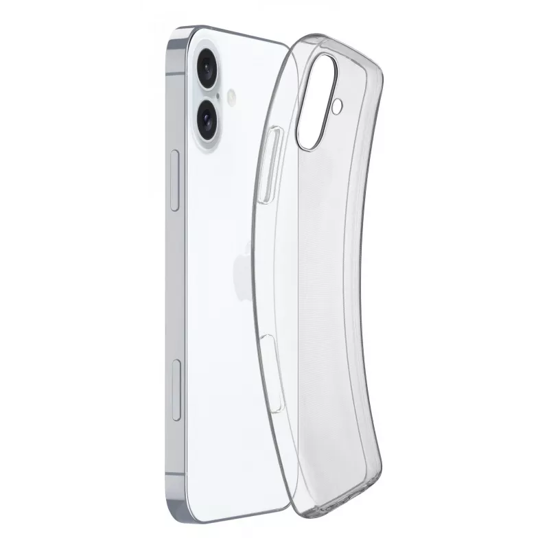 Cellularline FINECIPH16T Fine Case -kuori iPhone 16:lle, läpinäkyvä