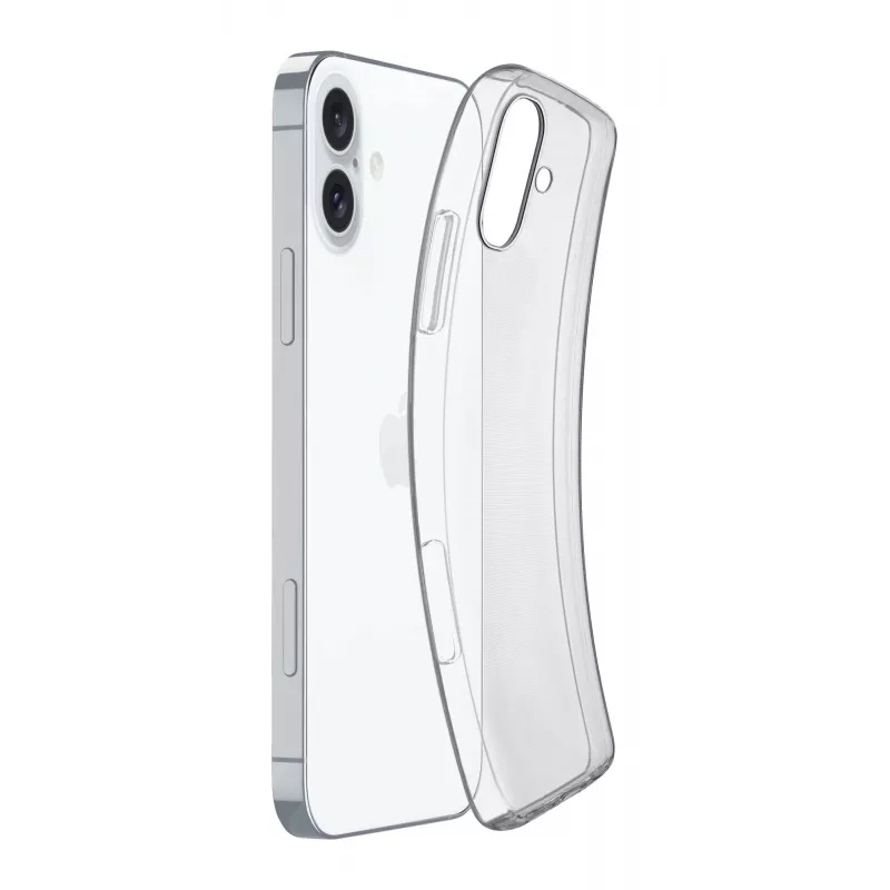 Cellularline FINECIPH16T Fine Case -kuori iPhone 16:lle, läpinäkyvä