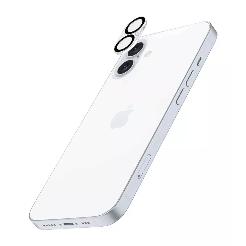 Cellularline kameran objektiivi - iPhone 16 suojus läpinäkyvä naarmuuntumaton iskunkestävä