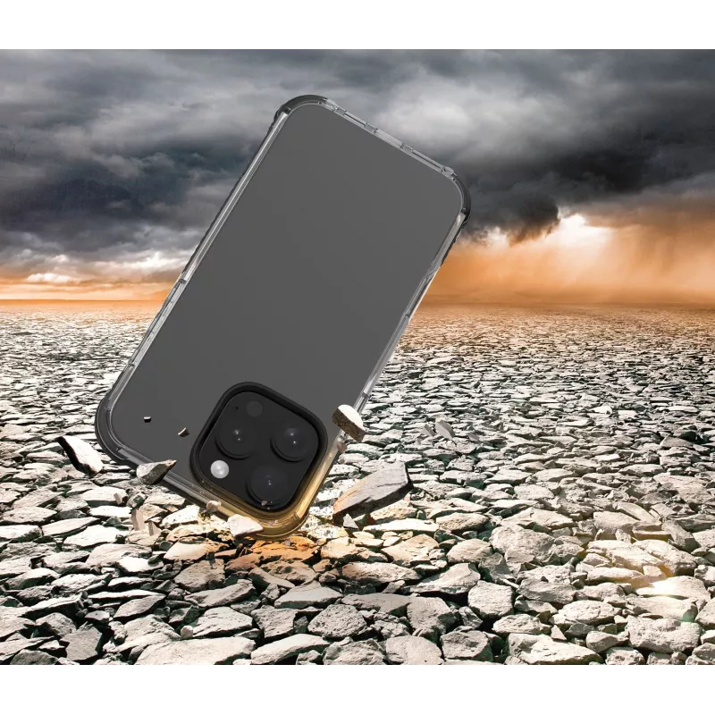 Cellularline Strong Guard -kuori iPhone 16 Pro -puhelimelle, läpinäkyvä