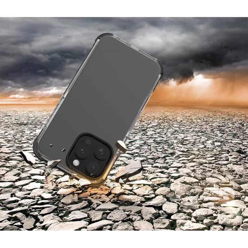 Cellularline Strong Guard -kuori iPhone 16 Pro -puhelimelle, läpinäkyvä