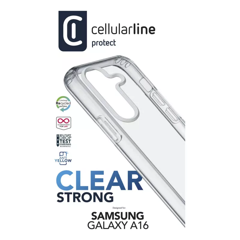 Suojakotelo Cellularline CLEARDUOGALA16T Samsung Galaxy A16 17 cm läpinäkyvä