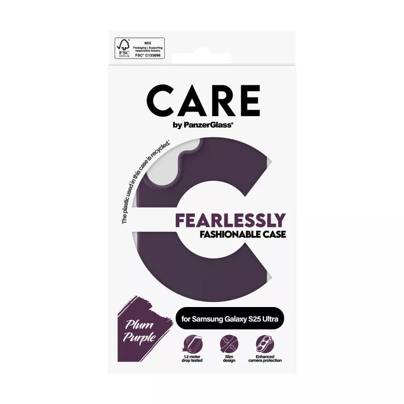 PanzerGlass CARE™ by ® Case Plum violetti Samsung Galaxy S25 Ultra