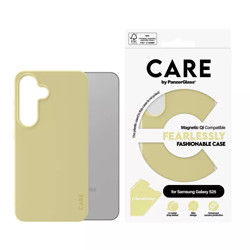 PanzerGlass CARE™ by ® Case Chardonnay Qi-yhteensopiva Samsung Galaxy S25