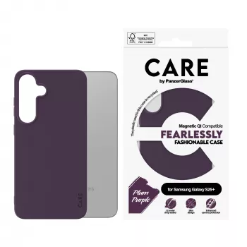PanzerGlass CARE™ by ® Case Plum violetti Qi-yhteensopiva Samsung Galaxy S25+