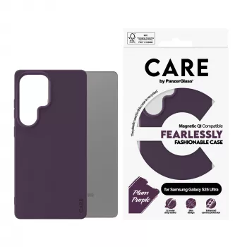 PanzerGlass CARE™ by ® Case Plum violetti Qi-yhteensopiva Samsung Galaxy S25 Ultra