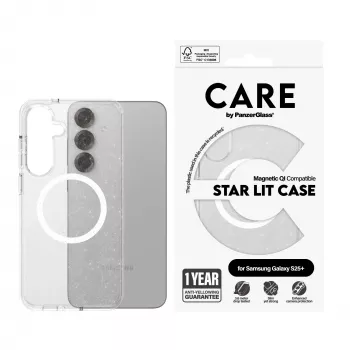 PanzerGlass CARE™ by ® Urban Combat Case Star Lit w. White Qi-yhteensopiva Samsung Galaxy S25+