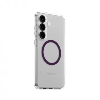 PanzerGlass CARE Urban Combat läpinäkyvä kuori Plum violetti Qi Samsung Galaxy S25+