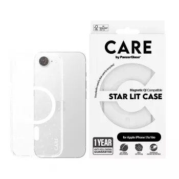 Suojakotelo PanzerGlass CARE by ® Flagship Case Urban Combat Star Lit valkoinen Qi-yhteensopiva iPhone 16e