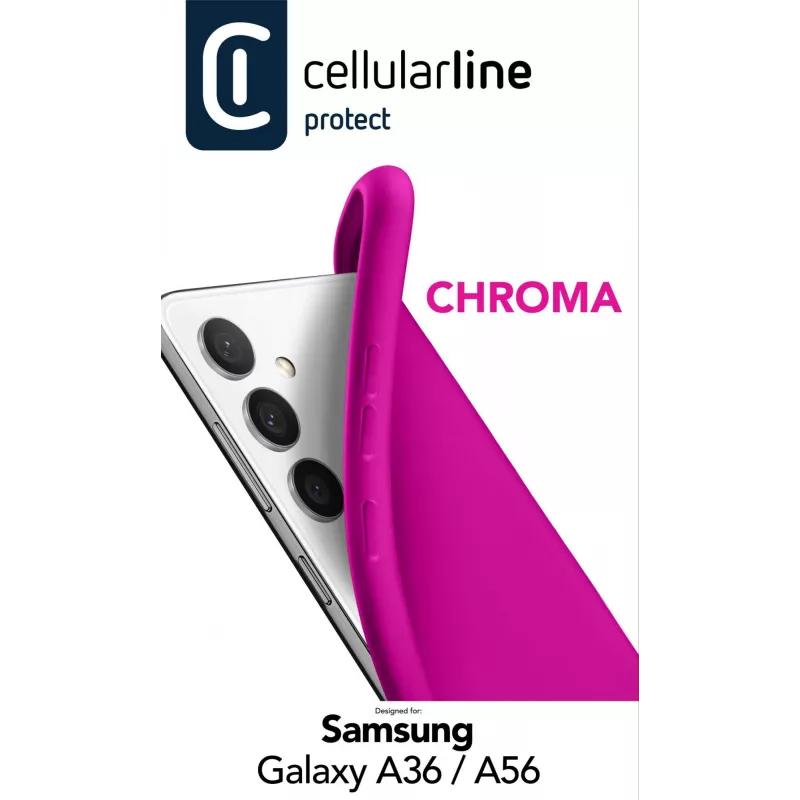 Cellularline Chroma – Galaxy A36/A56 värikäs pehmeä kumikotelo