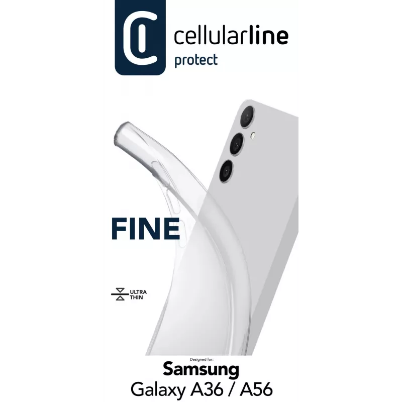 Suojakotelo Cellularline FINECGALA36T Samsung Galaxy A36/A56 läpinäkyvä
