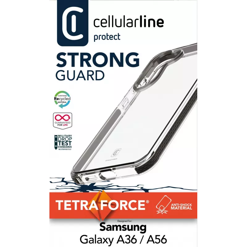 Suojakotelo Cellularline TETRACGALA36T Samsung Galaxy A36/A56 16,8 cm läpinäkyvä