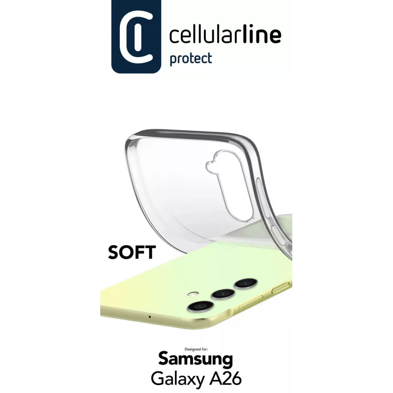 Suojakotelo Cellularline SOFTGALA26T Samsung Galaxy A26 läpinäkyvä