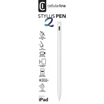 Cellularline Stylus Pen -kosketuskynä iPadille, valkoinen