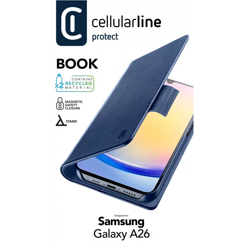 Lompakkokotelo Cellularline Galaxy A26 sininen 16,8 cm
