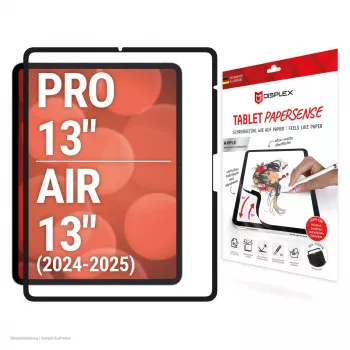 Displex TABLET PAPERSENSE iPad Pro 13'' (2024)/Air 13'' (2025/2024), irrotettava kirjoitus- tai piirtokalvo paperituntumalla
