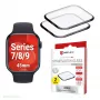 Näytönsuojakalvo Displex Unbreakable Full Cover Smart Glass Apple Watch 45 mm (Series 9/8/7), 2 kpl:n pakkaus, ultrahutut, reunaton