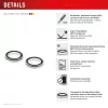 Displex Premium kameraobjektiivilasi, iPhone 15/15 Plus, 10H, yksittäiset renkaat, DLC, läpinäkyvä, Quick Mount