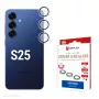 Displex Premium kameralinssilasi, Samsung Galaxy S25, 10H, yksittäiset renkaat, DLC, läpinäkyvä, Quick Mount