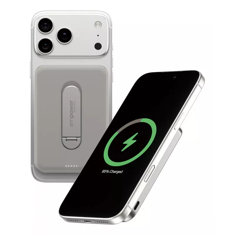 Powerbank PanzerGlass empower by empower Bank Spin Stand 5000mAh titaani