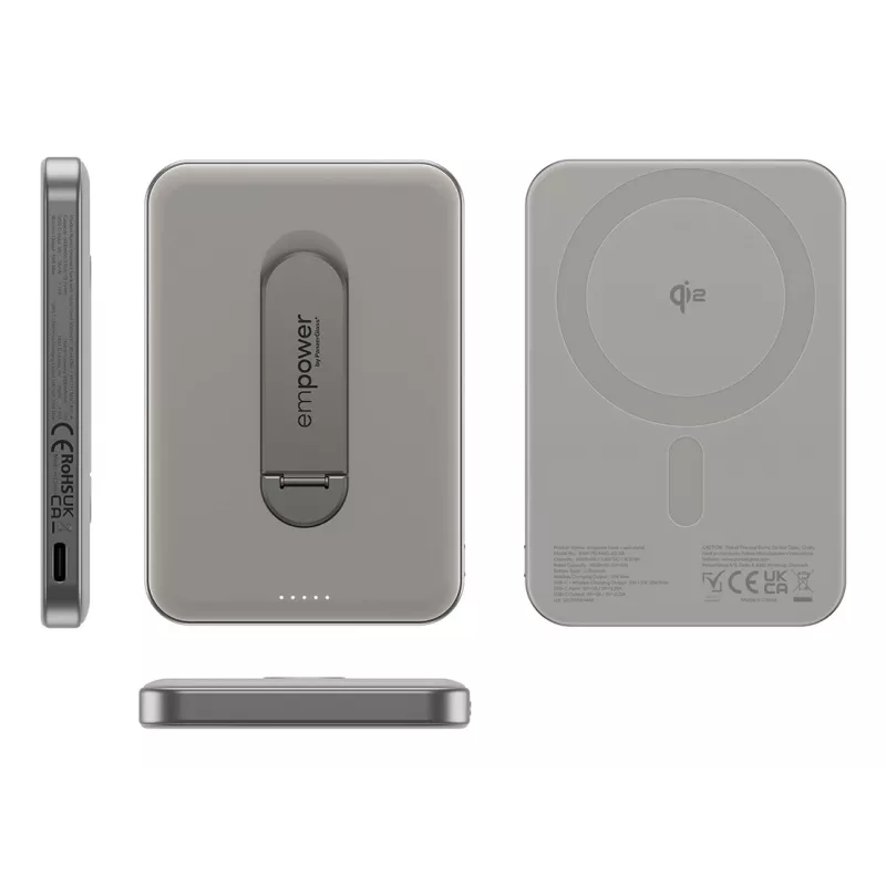 Powerbank PanzerGlass empower by empower Bank Spin Stand 5000mAh titaani