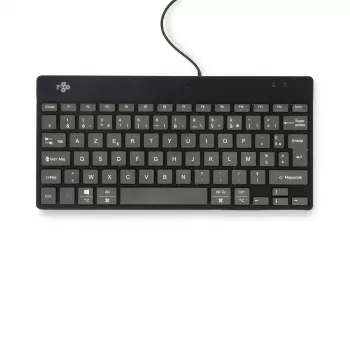 R-Go Tools ergonominen näppäimistö R-Go Compact Break, kompakti näppäimistö tauko-ohjelmistolla, AZERTY (FR), johdollinen, musta