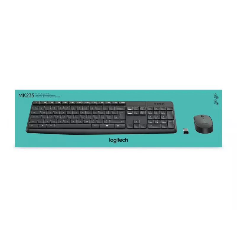 Langaton näppäimistö- ja hiiriyhdistelmä Logitech MK235