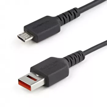 StarTech.com 1m Secure-latauskaapeli – USB-A - Micro-USB datasalpa vain latauskaapeli – vain virtalatauskaapeli puhelimelle/tabletille – datasalpaava USB-suojakaapeli