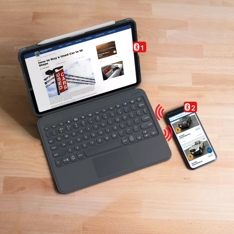 ZAGG Pro Keys -näppäimistö trackpadilla - Apple - iPad 10.2 - musta/harmaa - saksa
