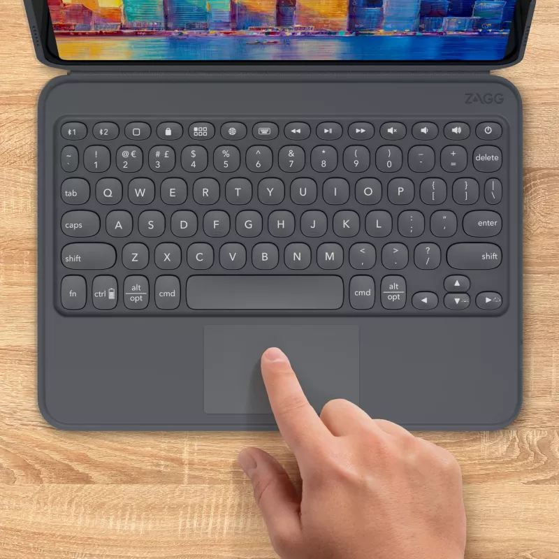 ZAGG Pro Keys -näppäimistö trackpadilla - Apple - iPad 10.2 - musta/harmaa - saksa
