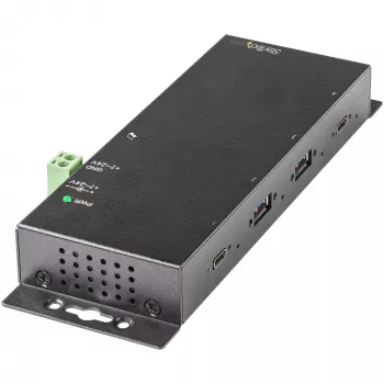 StarTech.com 4-porttinen USB-C-keskitin 10 Gbit/s – teollinen metallinen USB-C-keskitin – 2x USB-C & 2x USB-A – ESD-ylijännitesuoja – USB-C- tai USB-A-isäntä – itsenäisesti toimiva, asennettava USB 3.2 Gen 2 Type-C -keskitin