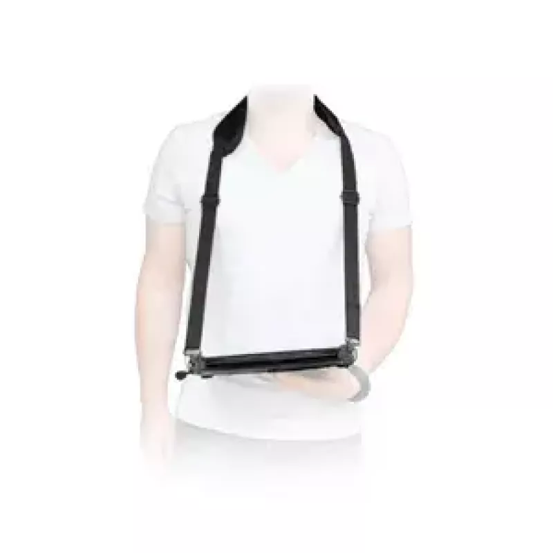 Olkahihna Mobilis ERGONOMIC SHOULDER STRAP kannettavaan musta karabiinihaka