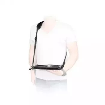 Olkahihna Mobilis ERGONOMIC SHOULDER STRAP kannettavaan musta karabiinihaka