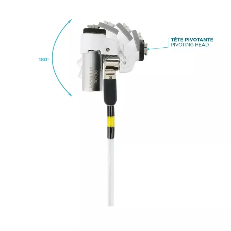 Ohut pyörivä turvalukko avaimella Mobilis 001325 T Lock valkoinen