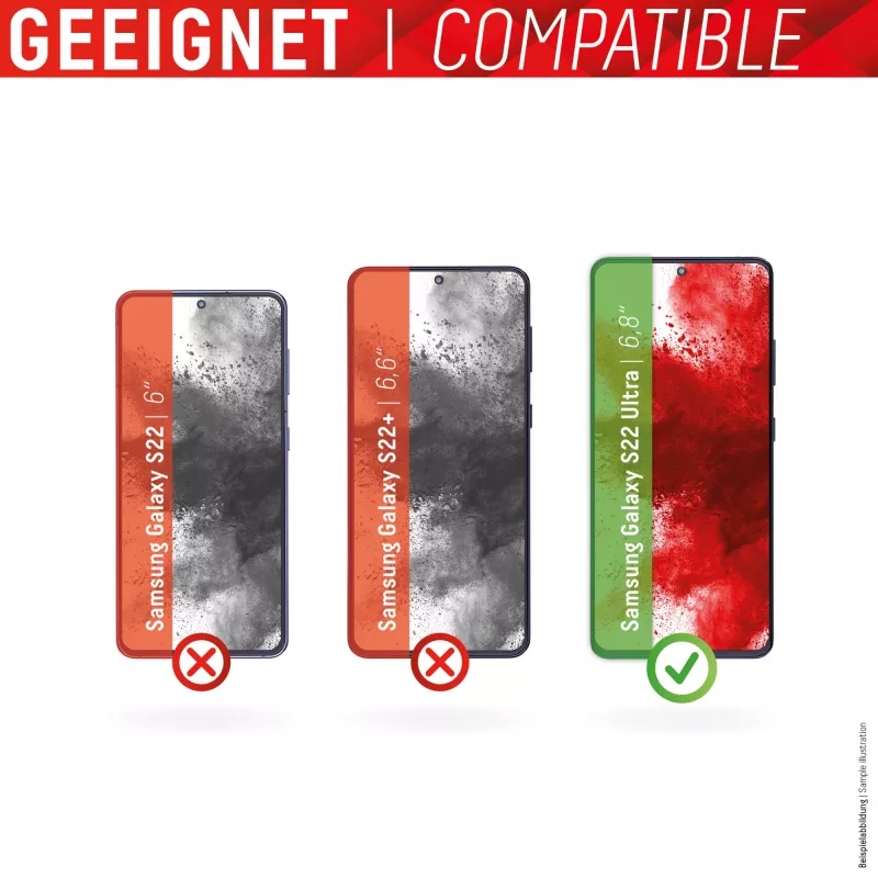 Displex Full Cover -näytönsuojakalvo Samsung Galaxy S22 Ultra karkaistu lasi