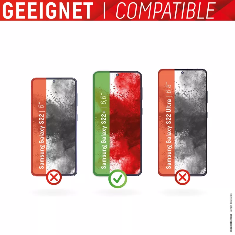 Displex Full Cover -näytönsuojakalvo Samsung Galaxy S22+ karkaistu lasi