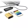 USB-keskitin j5create JUH340 4-porttinen USB 3.0 musta alumiini